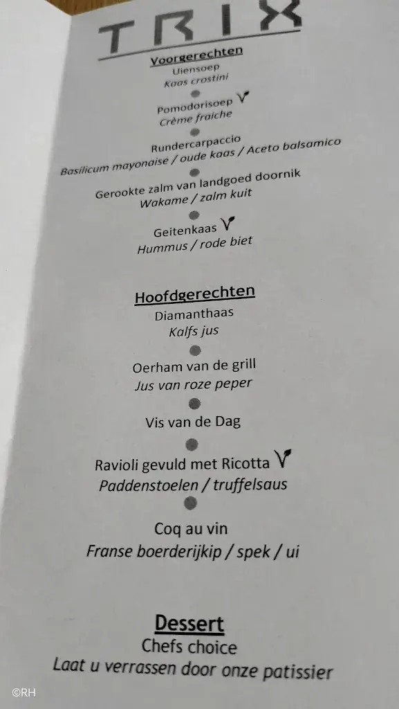 Menu_Restaurant Trix_Arnhem_image_1