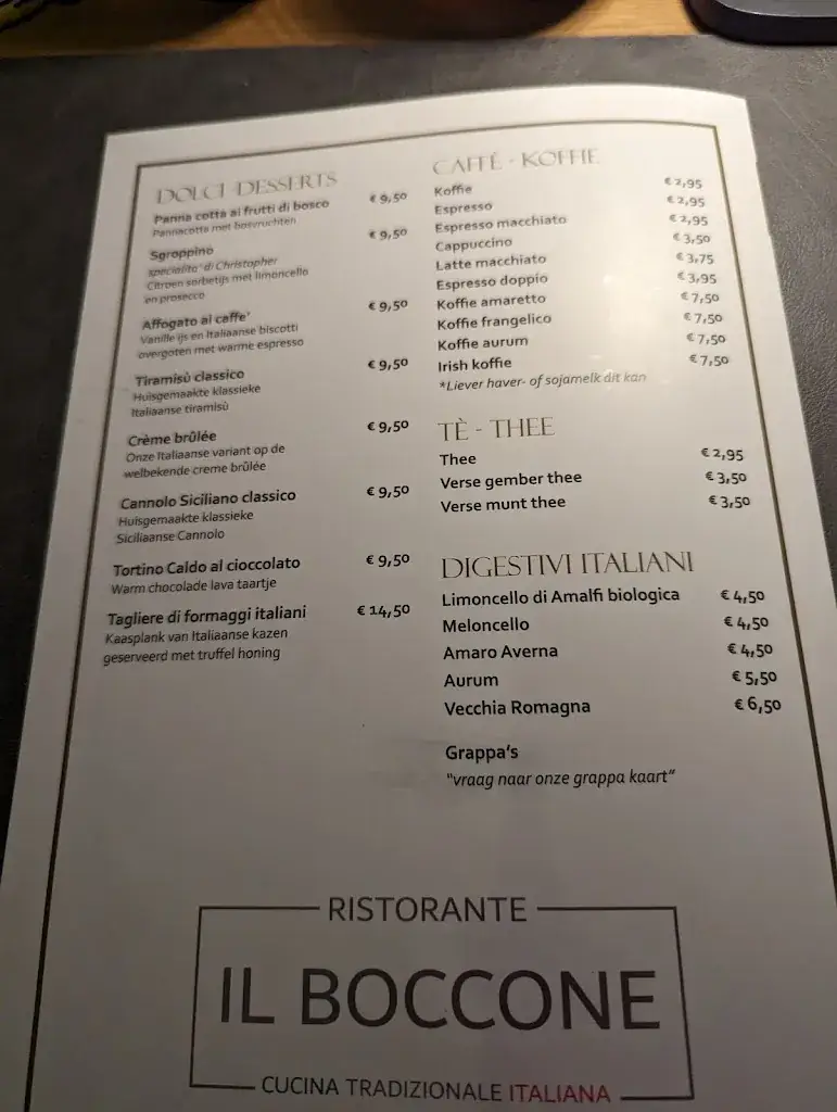 Menu_Ristorante Il Boccone_Arnhem_image_4