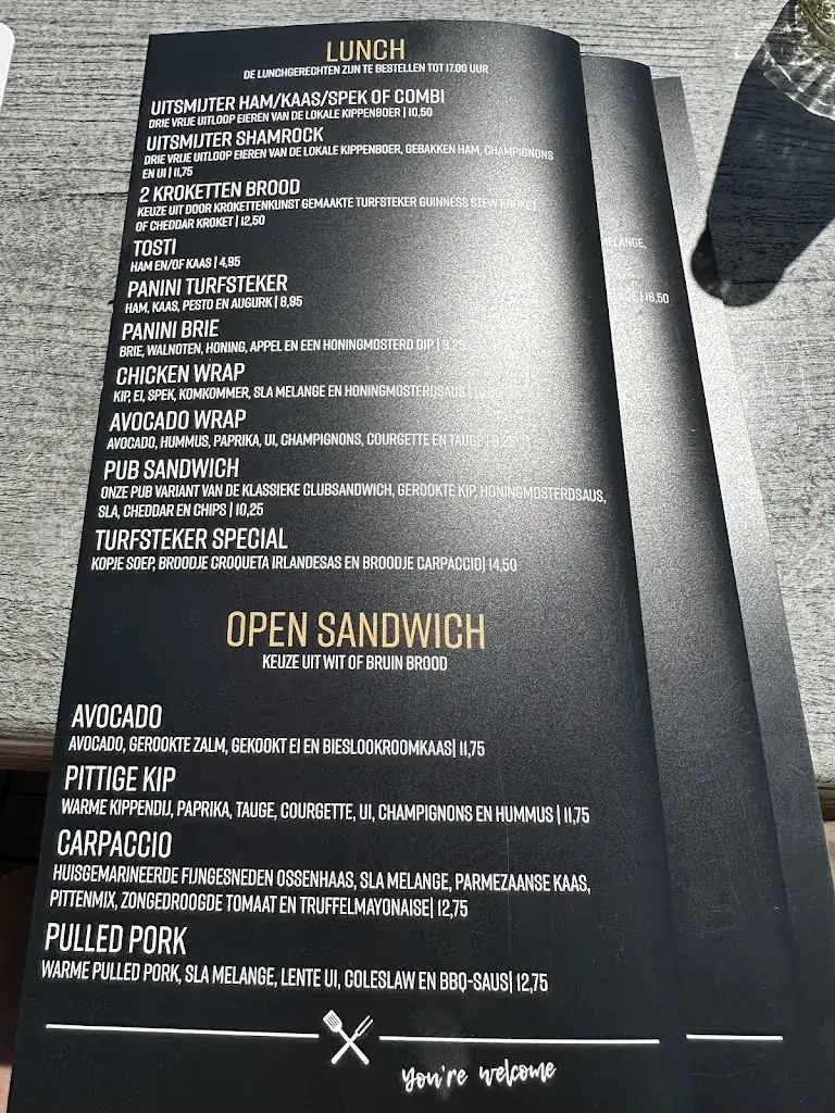 Menu_De Turfsteker • Ierse Pub • Restaurant • Zalen_Westerbork_image_1