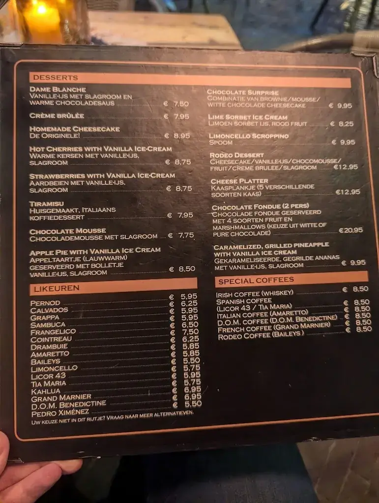 Menu_Rodeo Arnhem_Arnhem_image_1