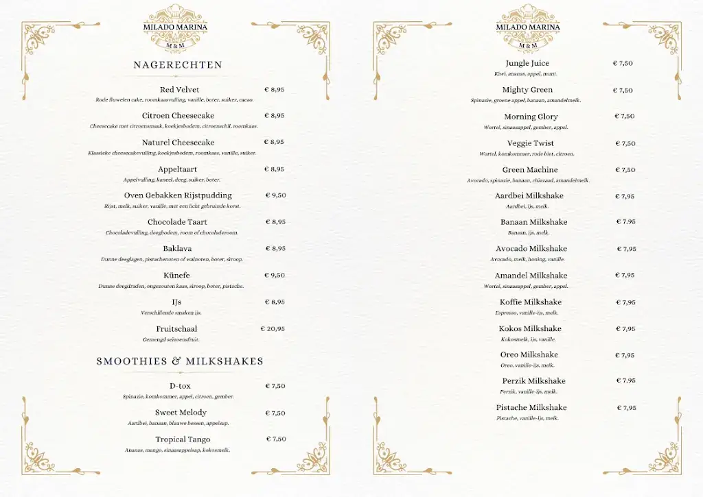 Menu_Milado Marina_Apeldoorn_image_3