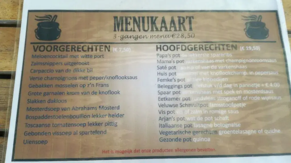 Menu_Potjandorie Apeldoorn_Apeldoorn_imagen_4
