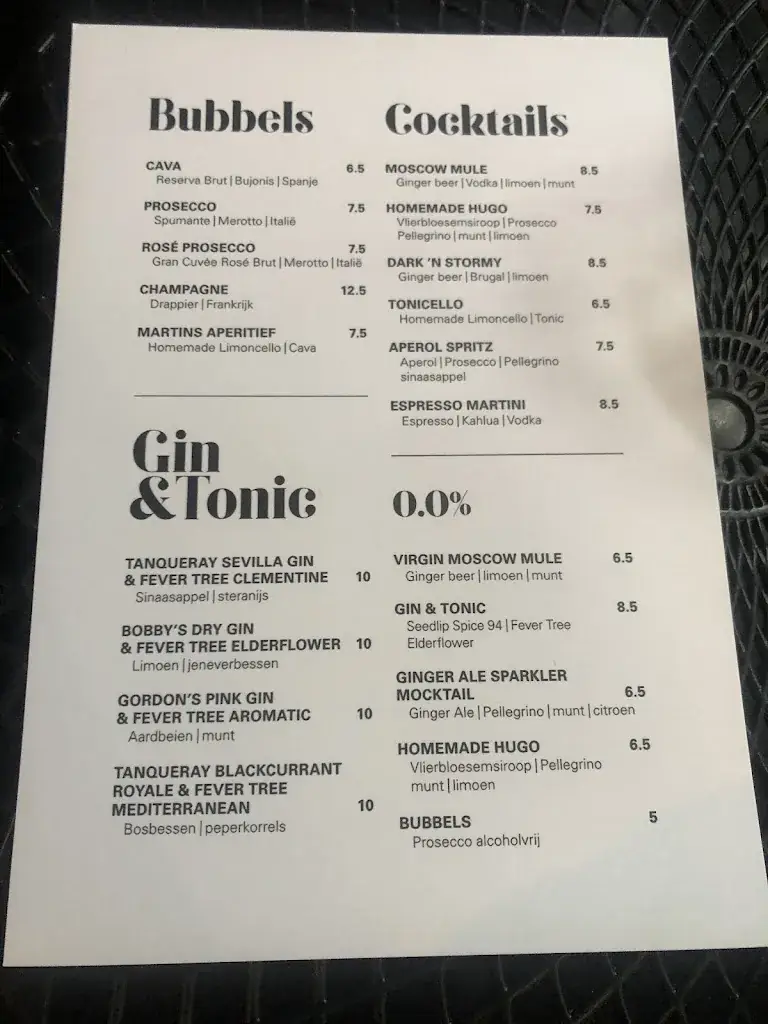 Menu_Martins Brasserie_Apeldoorn_image_4