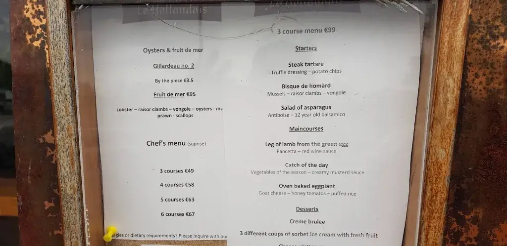 Menu_Restaurant Le Hollandais_Amsterdam_image_3