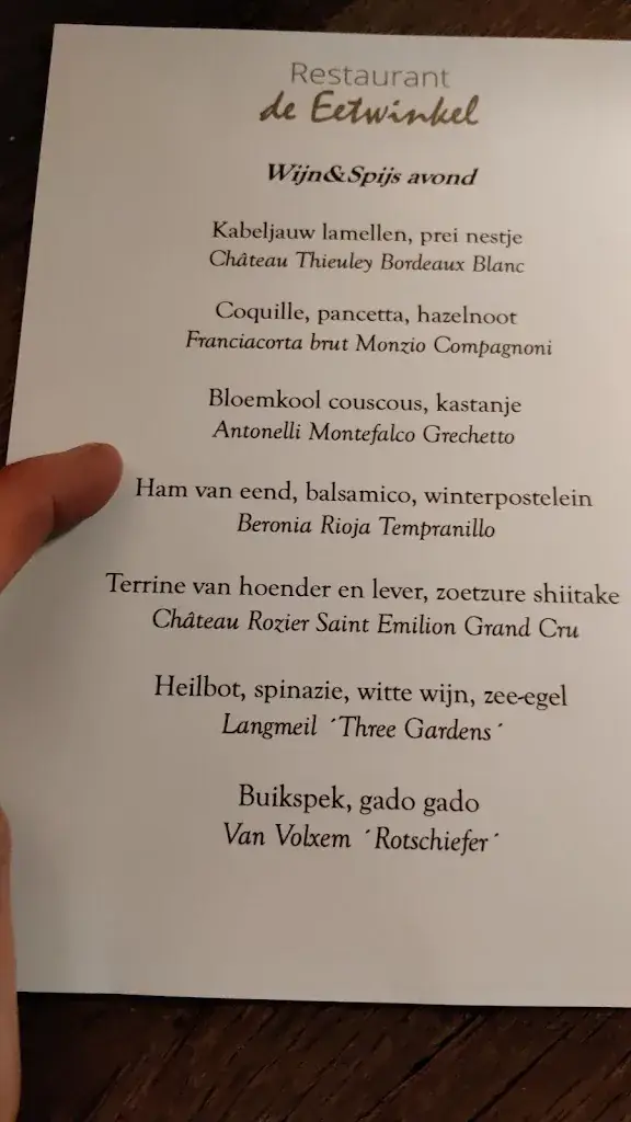 Menu_Restaurant 22_Bennekom_image_1