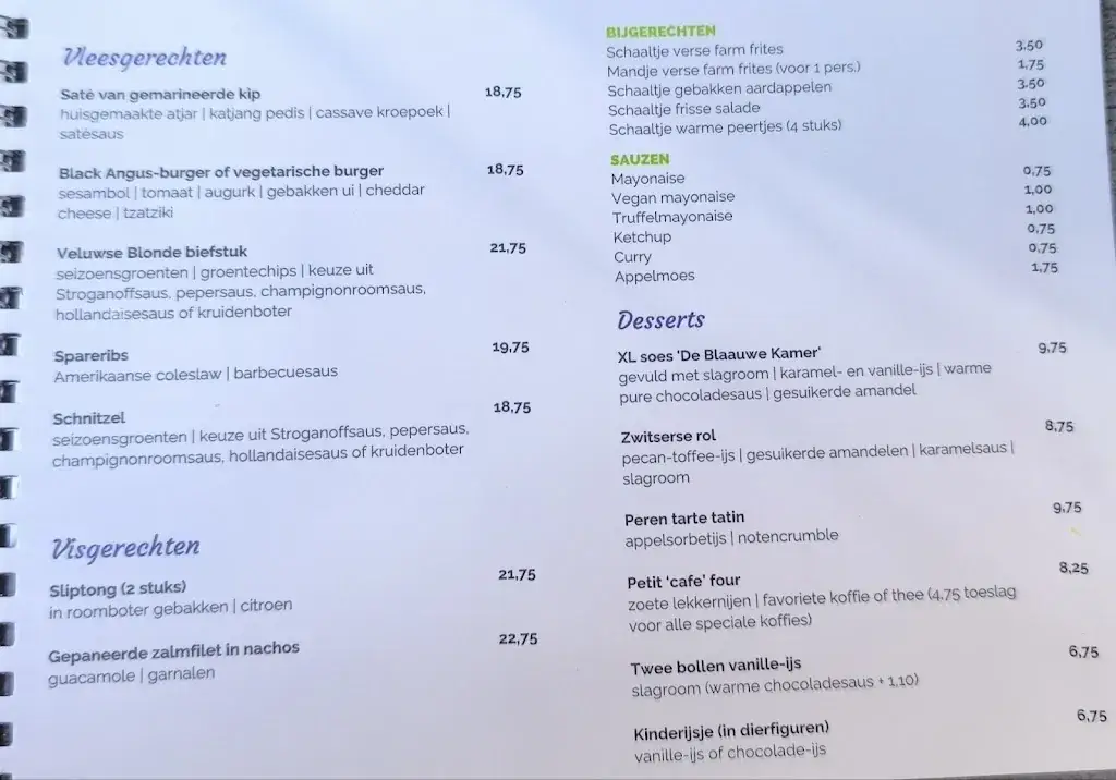 Menu_Restaurant & Cultuurplein De Blaauwe Kamer_Wageningen_image_1