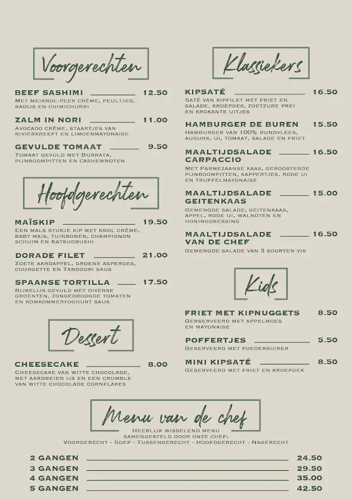 Menu_De Buren Beusichem_Beusichem_image_1