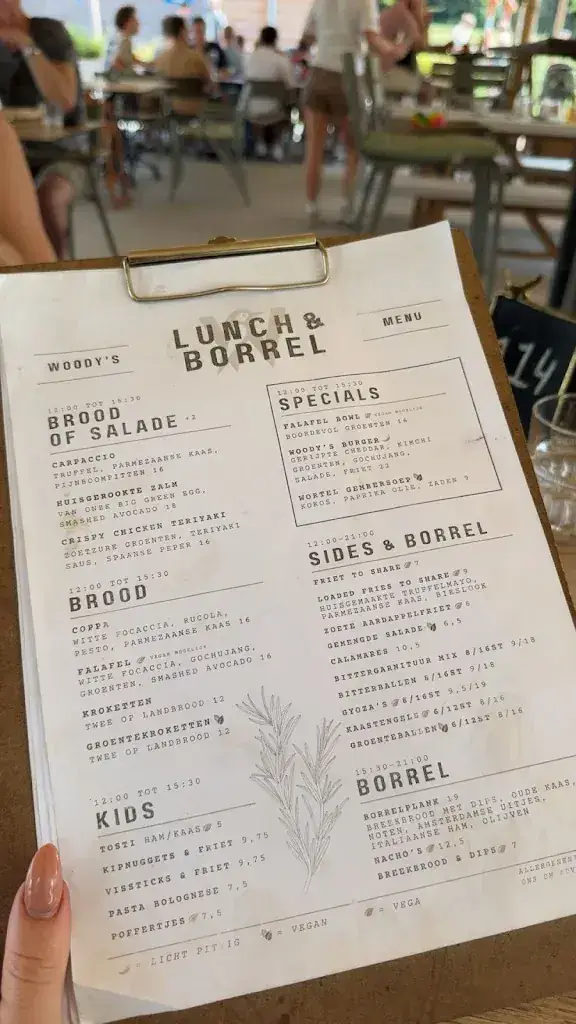 Menu_Beachclub Woody's_Beusichem_imagen_1