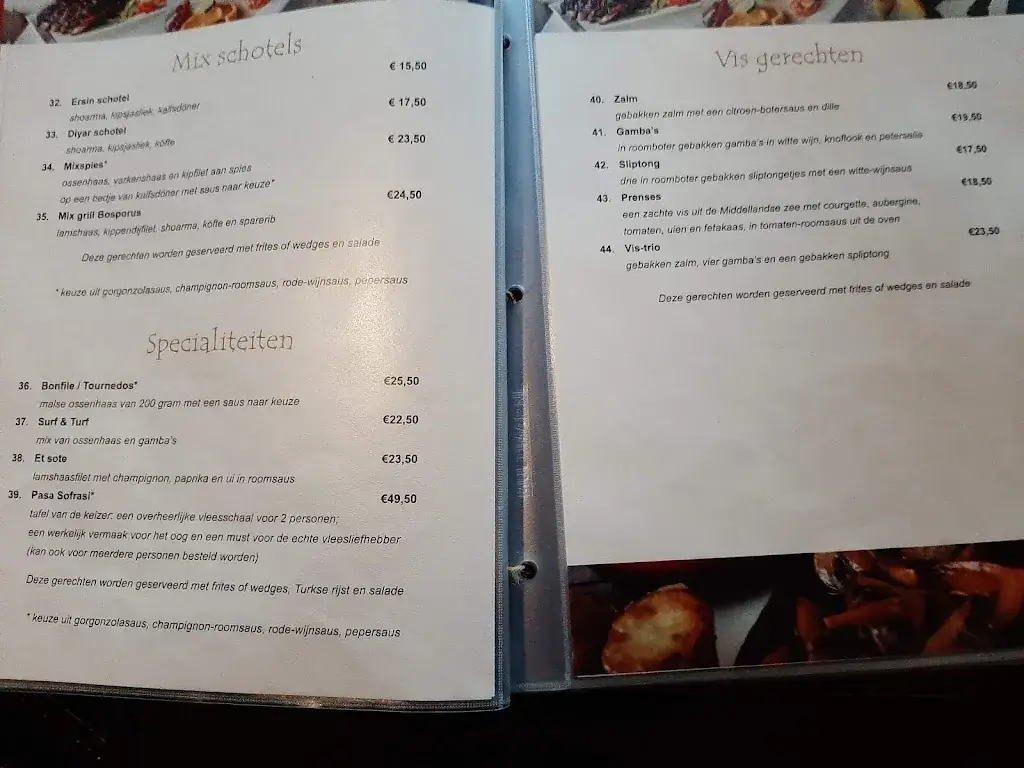 Menu_Restaurant Pala's_Beilen_immagine_1