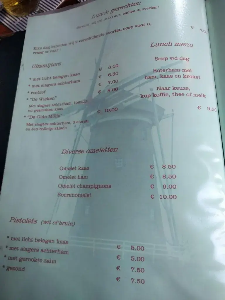 Menu_Restaurant 'De Olde Mölle'_Neede_image_1