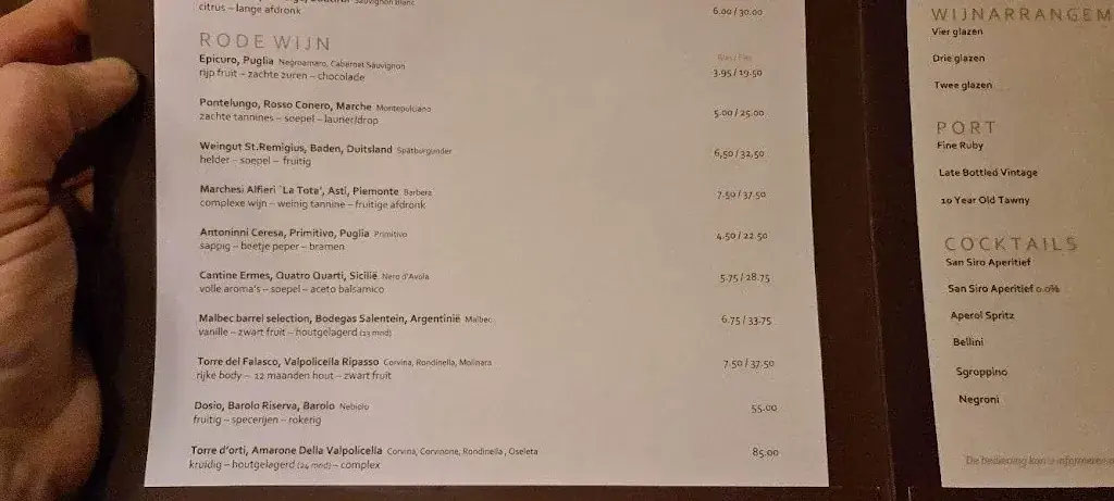 Menu_Restaurant San Siro_Utrecht_image_2