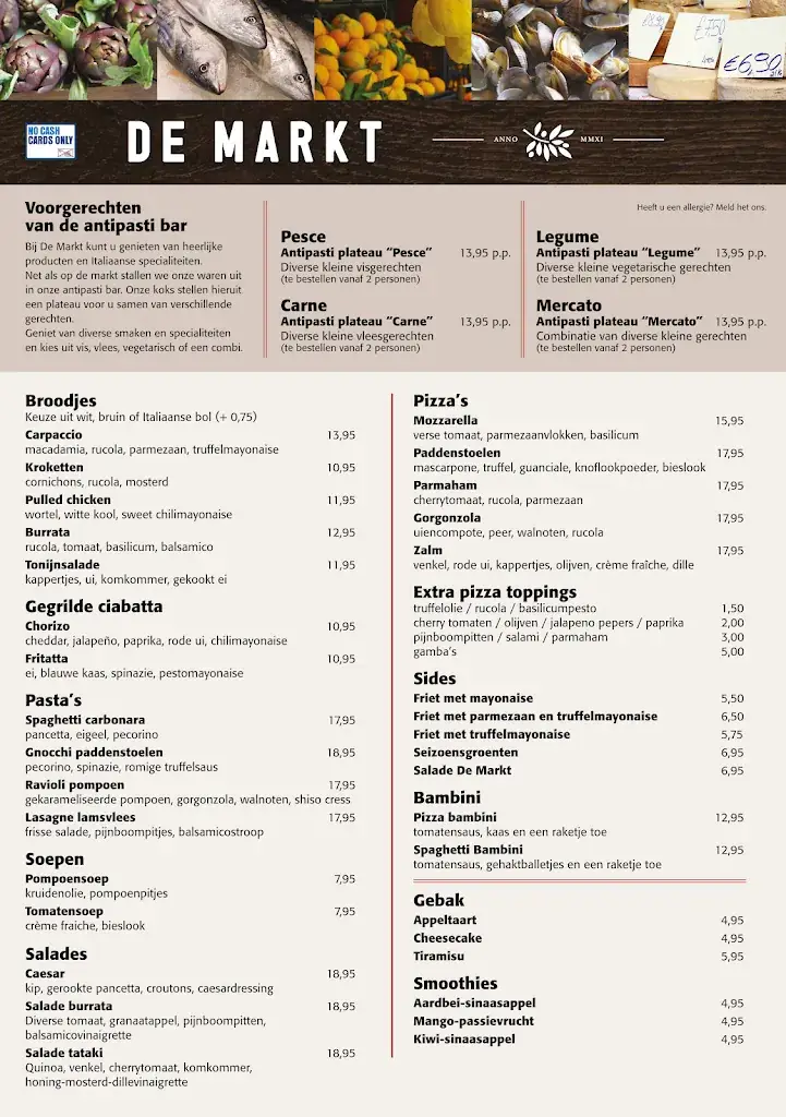 Menu_Restaurant De Markt Utrecht centrum_Utrecht_image_1
