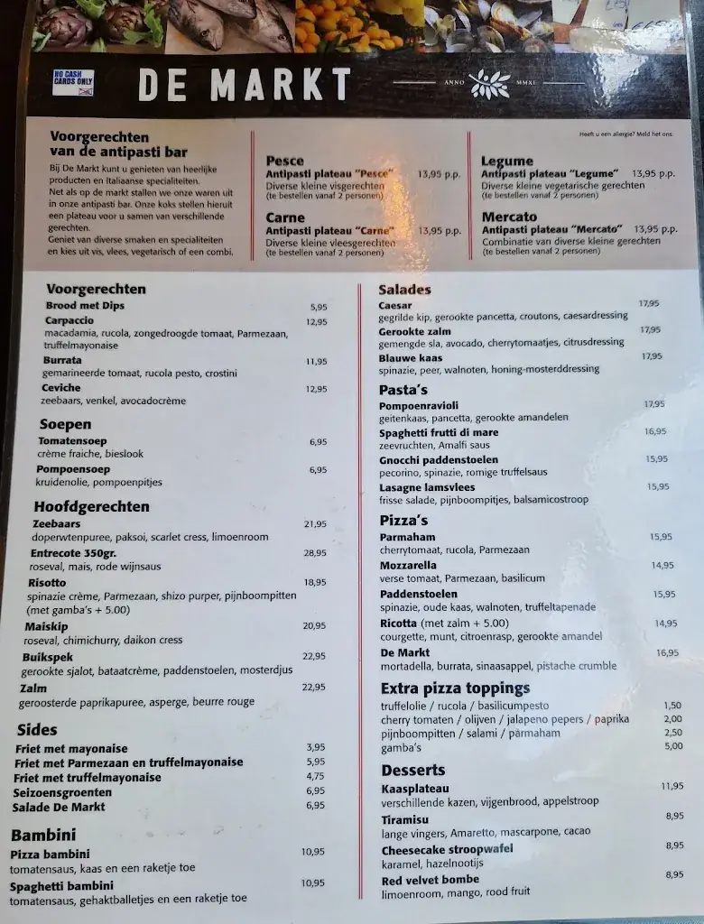 Menu_Restaurant De Markt Utrecht centrum_Utrecht_image_3