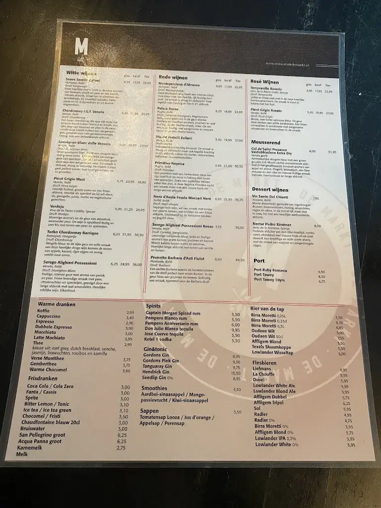 Menu_Restaurant De Markt Utrecht centrum_Utrecht_image_4