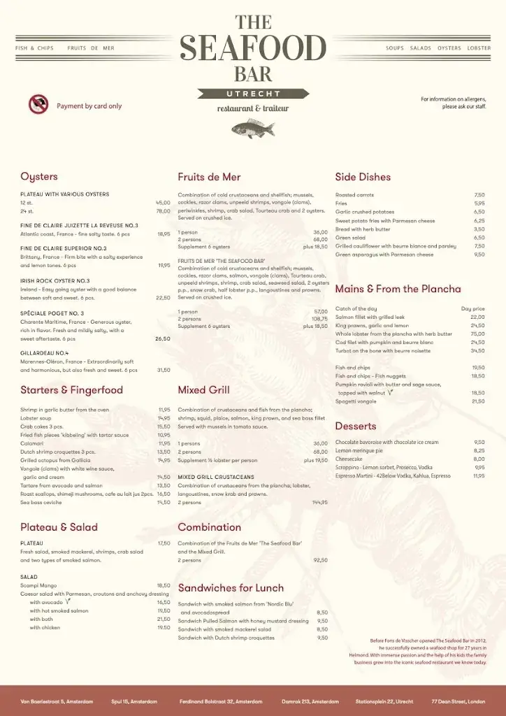 Menu_The Seafood Bar_Utrecht_image_1