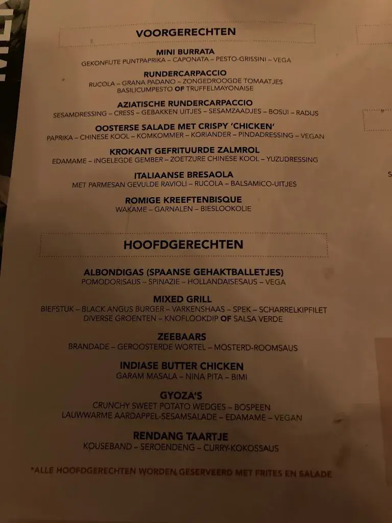 Menu_Humphrey's Restaurant Utrecht_Utrecht_image_3