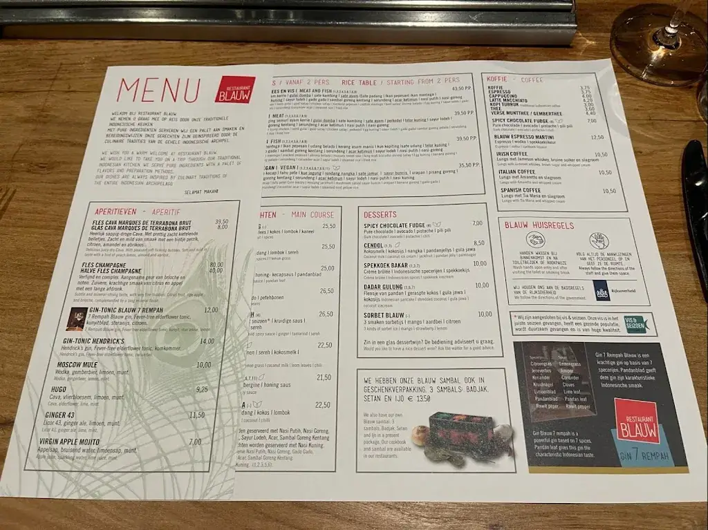 Menu_Restaurant Blauw Utrecht_Utrecht_image_1