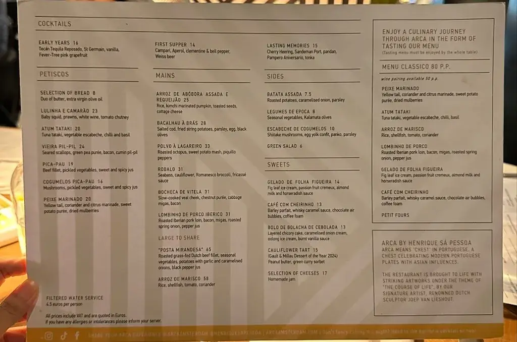 Menu_ARCA Amsterdam_Amsterdam_image_1