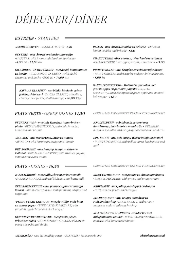 Menu_Bistrobar Beaune_Rozendaal_image_1