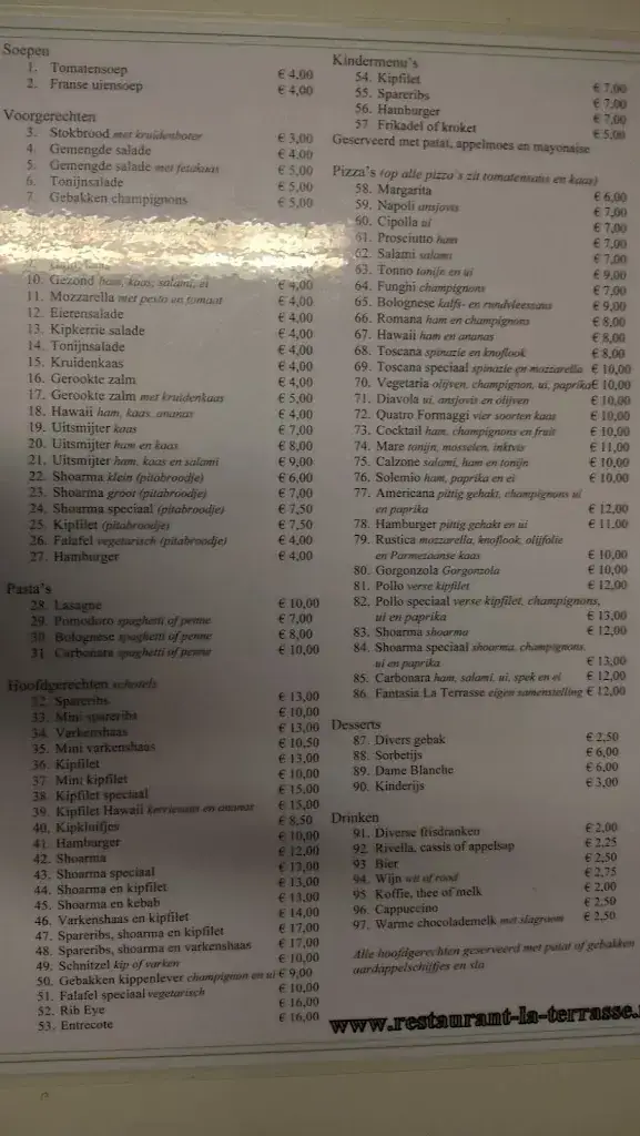 Menu_La Terrasse_Staphorst_immagine_1