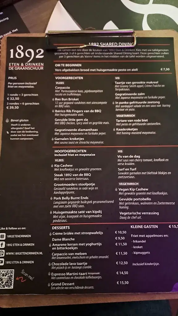 Menu_1892 Eten & Drinken_Zoetermeer_imagen_1