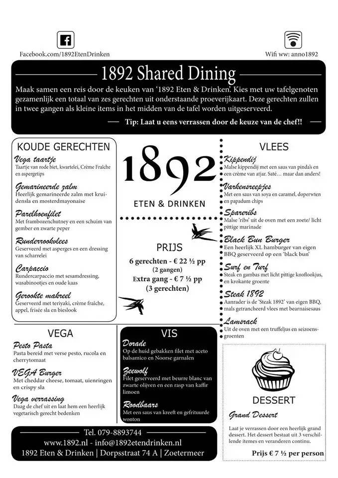 Menu_1892 Eten & Drinken_Zoetermeer_imagen_2
