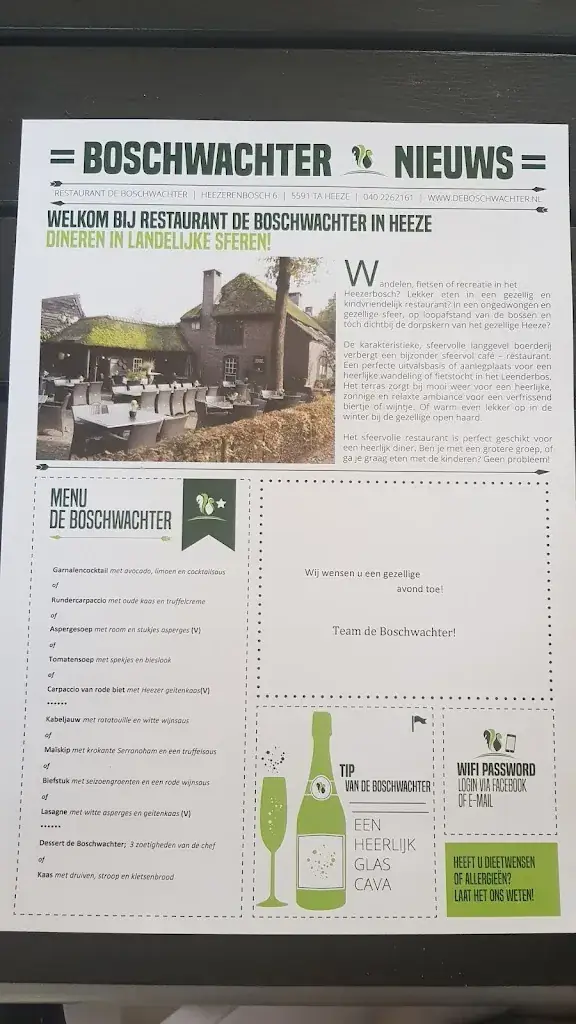 Menu_Restaurant De Boschwachter_Heeze_image_4