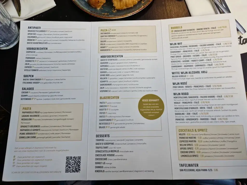 Menu_Cucina Basta! - Restaurant met een knipoog naar Italië_Leende_image_4