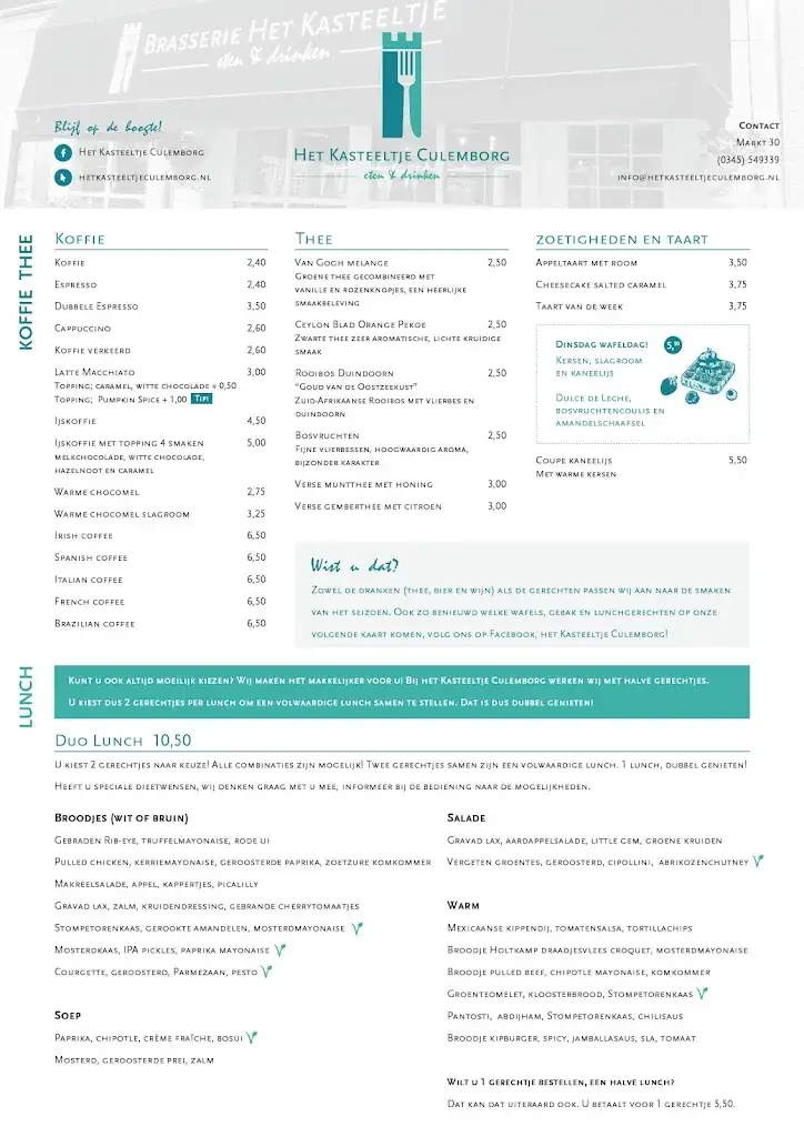 Menu_the Castle Culemborg_Culemborg_image_1