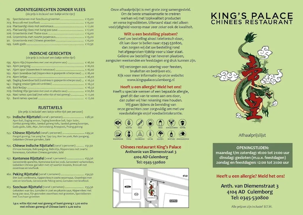 Menu_King's Palace_Culemborg_image_2