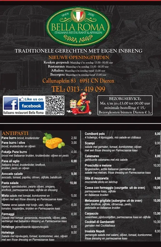 Menu_Bella Roma_Dieren_immagine_4
