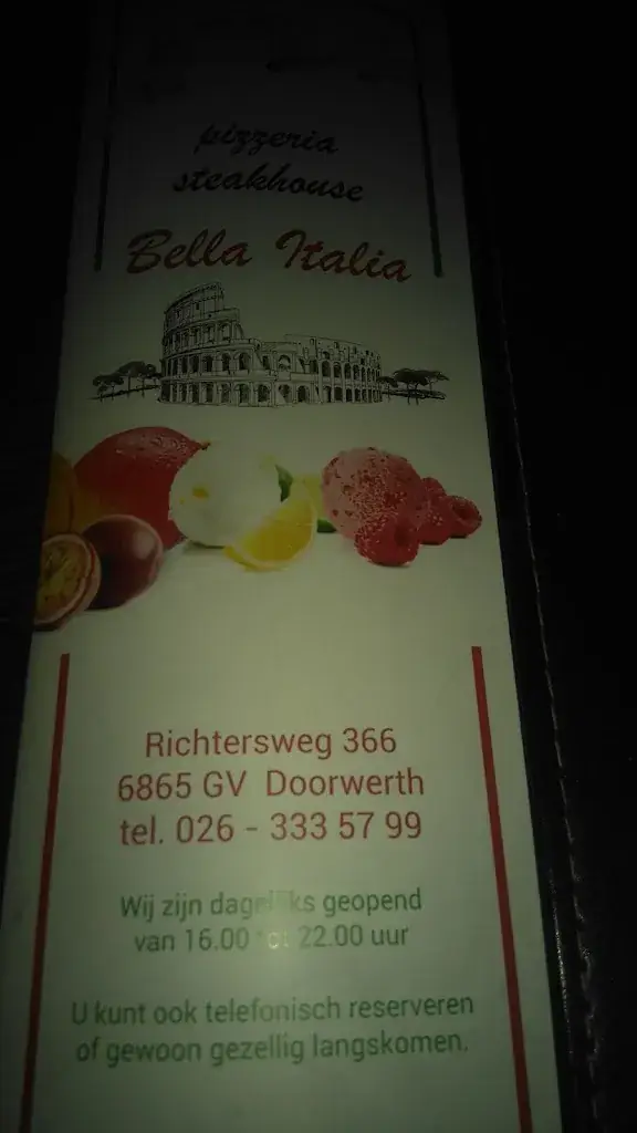 Menu_Pizzeria Bella Italia_Doorwerth_image_1