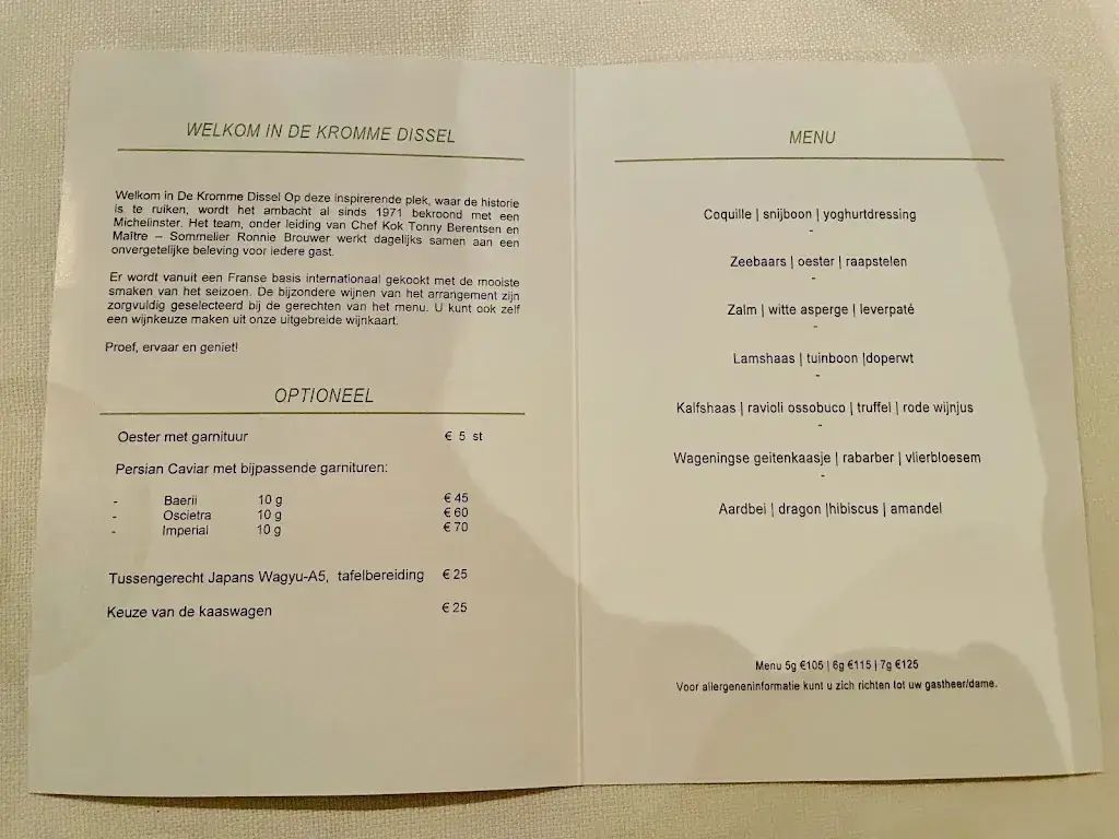 Menu_Restaurant De Kromme Dissel_Heelsum_image_3