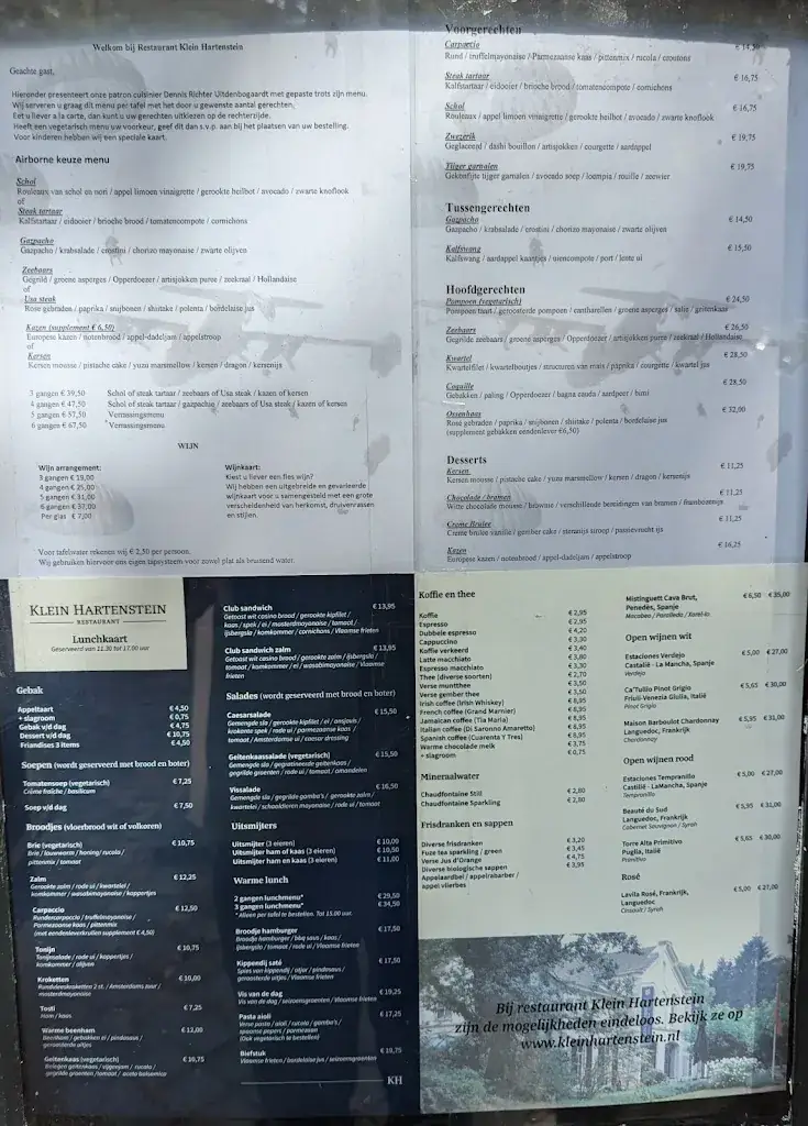 Menu_Restaurant Klein Hartenstein_Oosterbeek_image_1
