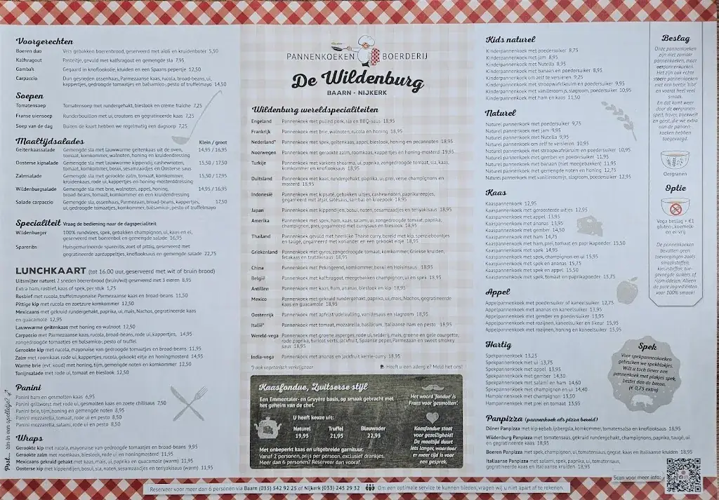 Menu_Pannenkoekenboerderij De Wildenburg Nijkerk_Putten_immagine_1