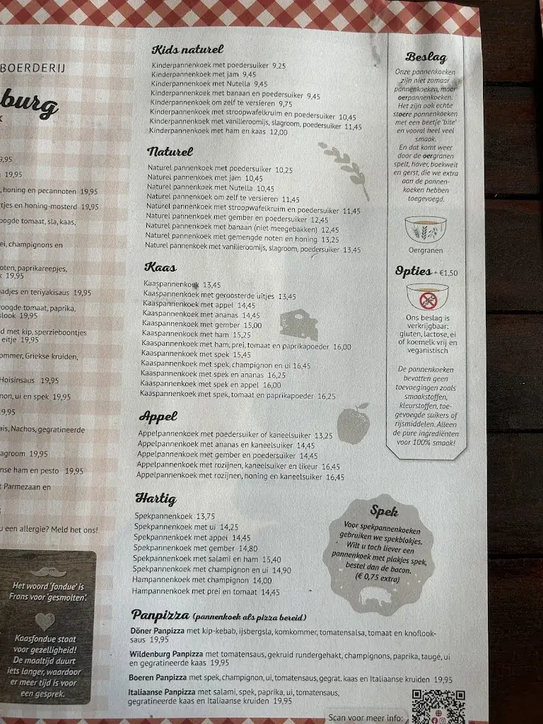 Menu_Pannenkoekenboerderij De Wildenburg Nijkerk_Putten_immagine_3