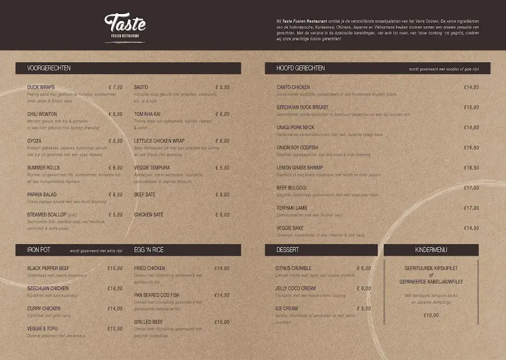 Menu_Taste Fusion Restaurant_Tiel_image_2