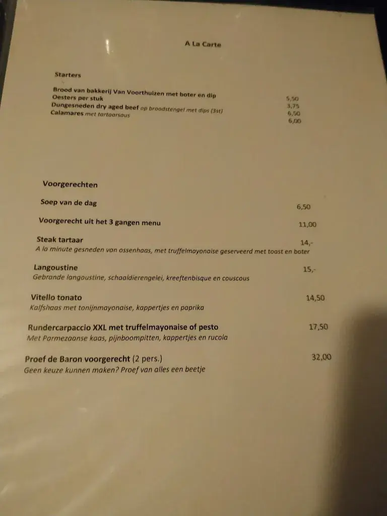 Menu_Restaurant The Baron Of Ede_Ede_image_1