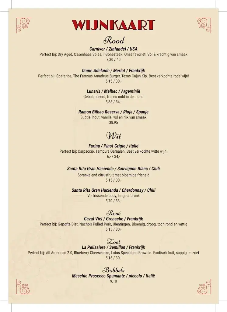 Menü_Amadeus Steakhouse Restaurant_Ede_Bild_4