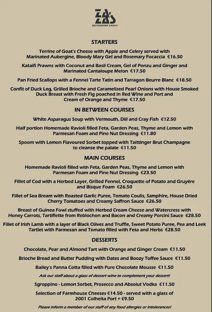 Menu_Restaurant Zaza's_Amsterdam_image_2