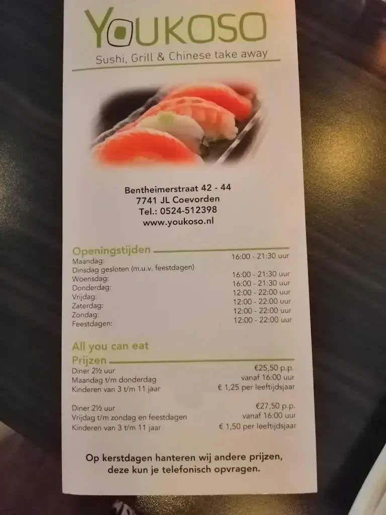 Menu_Youkoso sushi, grill restaurant & Chinese take away_Coevorden_image_2