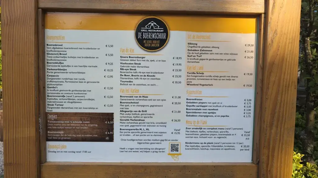 Menu_Restaurant De Boerenschuur_Vierhouten_immagine_1