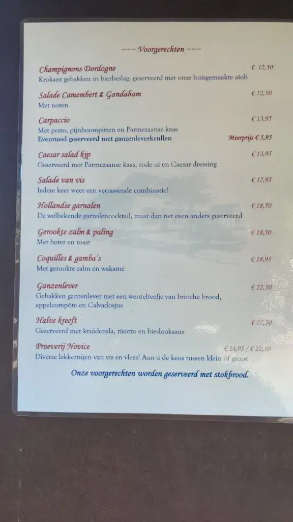 Menu_Restaurant Bistro & Patisserie Novice_Vierhouten_image_2