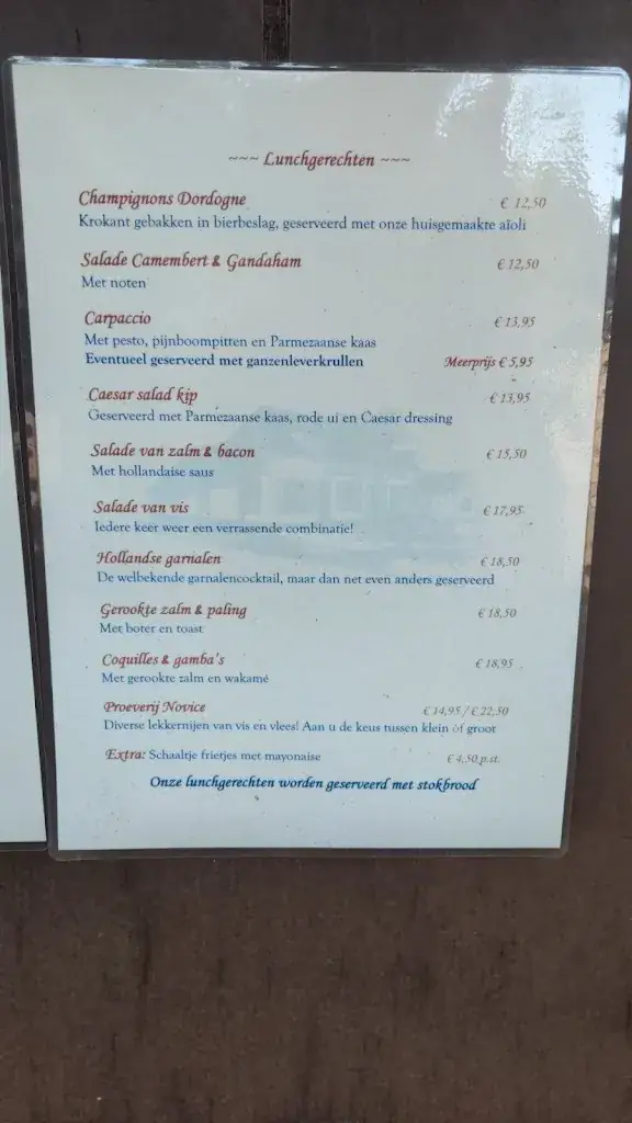 Menu_Restaurant Bistro & Patisserie Novice_Vierhouten_image_3