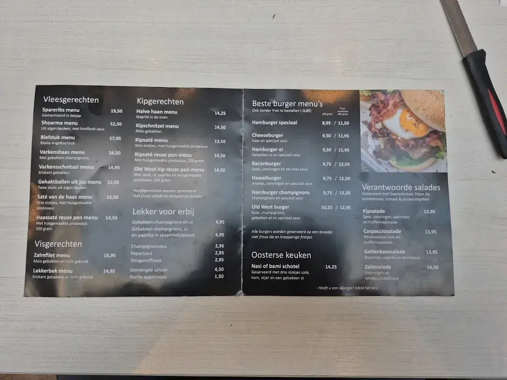 Menu_Lunchroom Old West_Geldermalsen_image_1