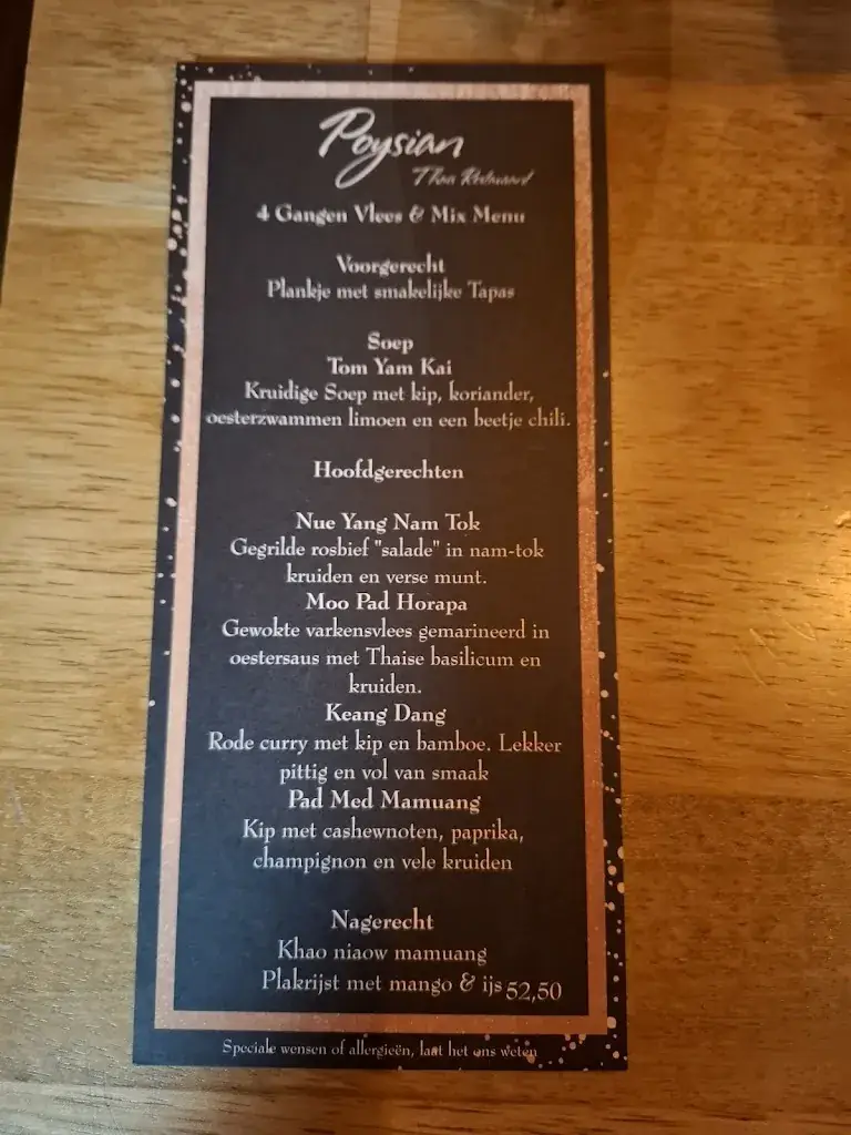 Menu_Poysian Thais Restaurant 🇹🇭_Zaltbommel_image_1