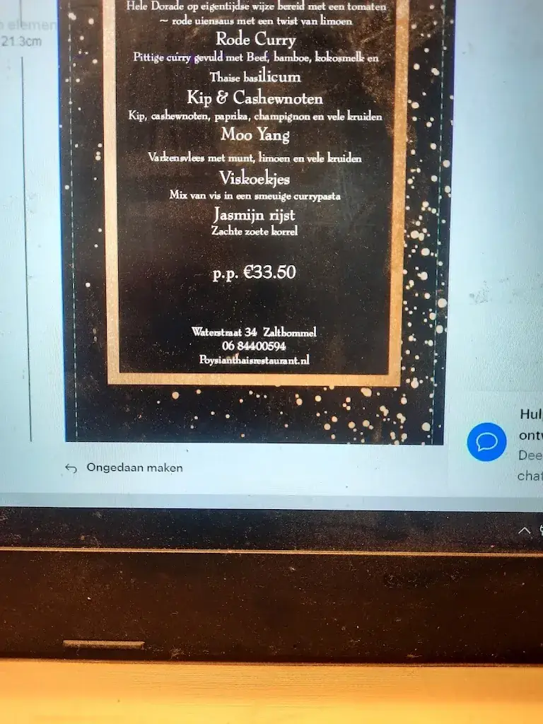 Menu_Poysian Thais Restaurant 🇹🇭_Zaltbommel_image_4