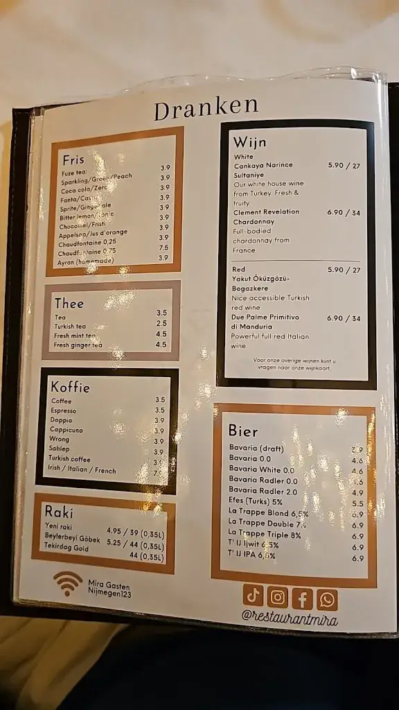 Menü_Restaurant Mira_Nijmegen_Bild_1