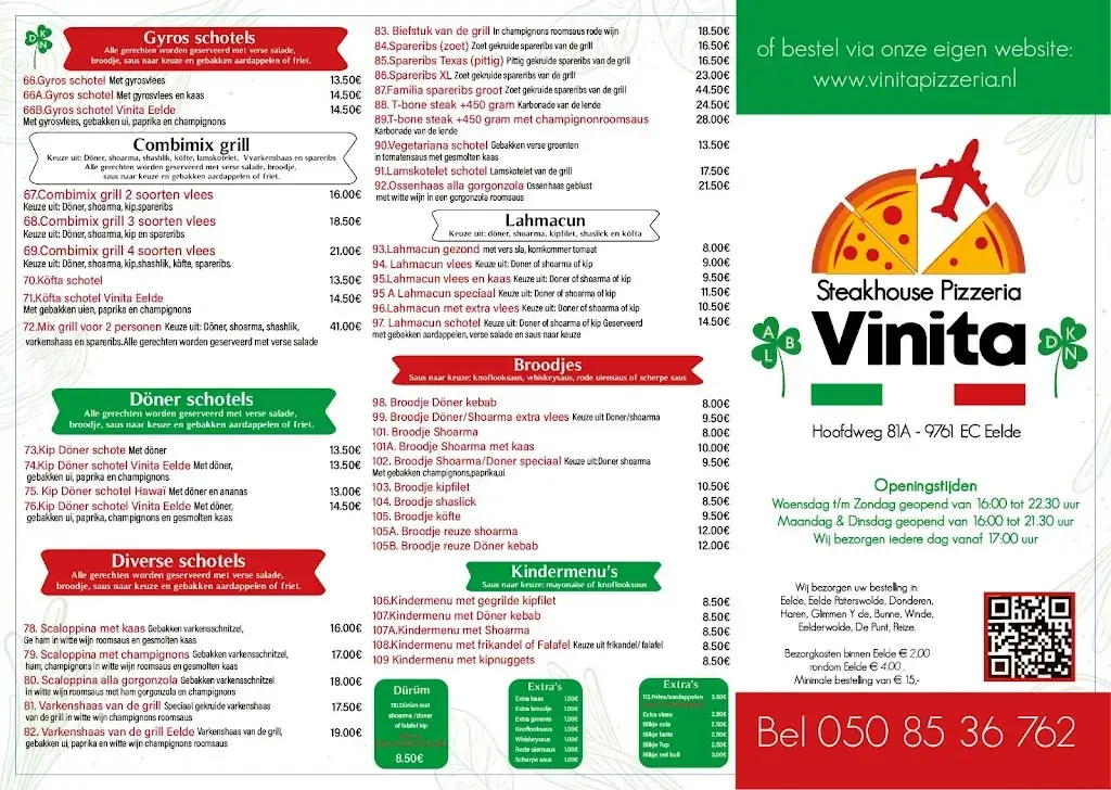 Menu_Steakhouse Pizzeria Vinita Eelde_Eelde_image_1