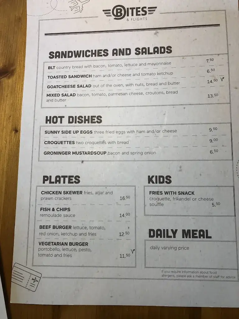 Menu_Luchthavenrestaurant Bites & Flights_Eelde_image_1